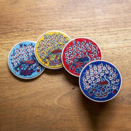 Untersetzer aus Keramik für Getränke, 4er-Set - 9cm