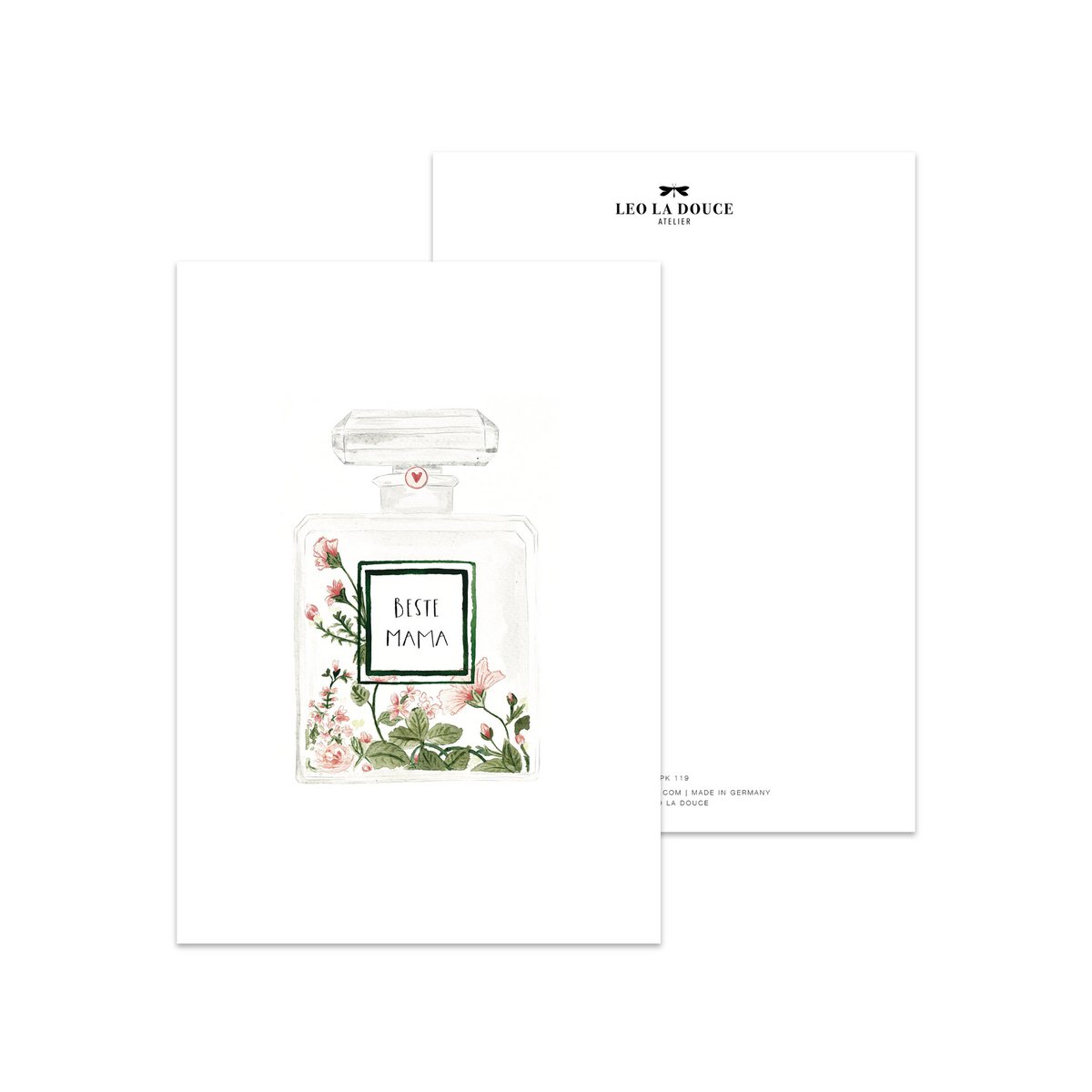 Postkarte - Beste Mama | Flacon