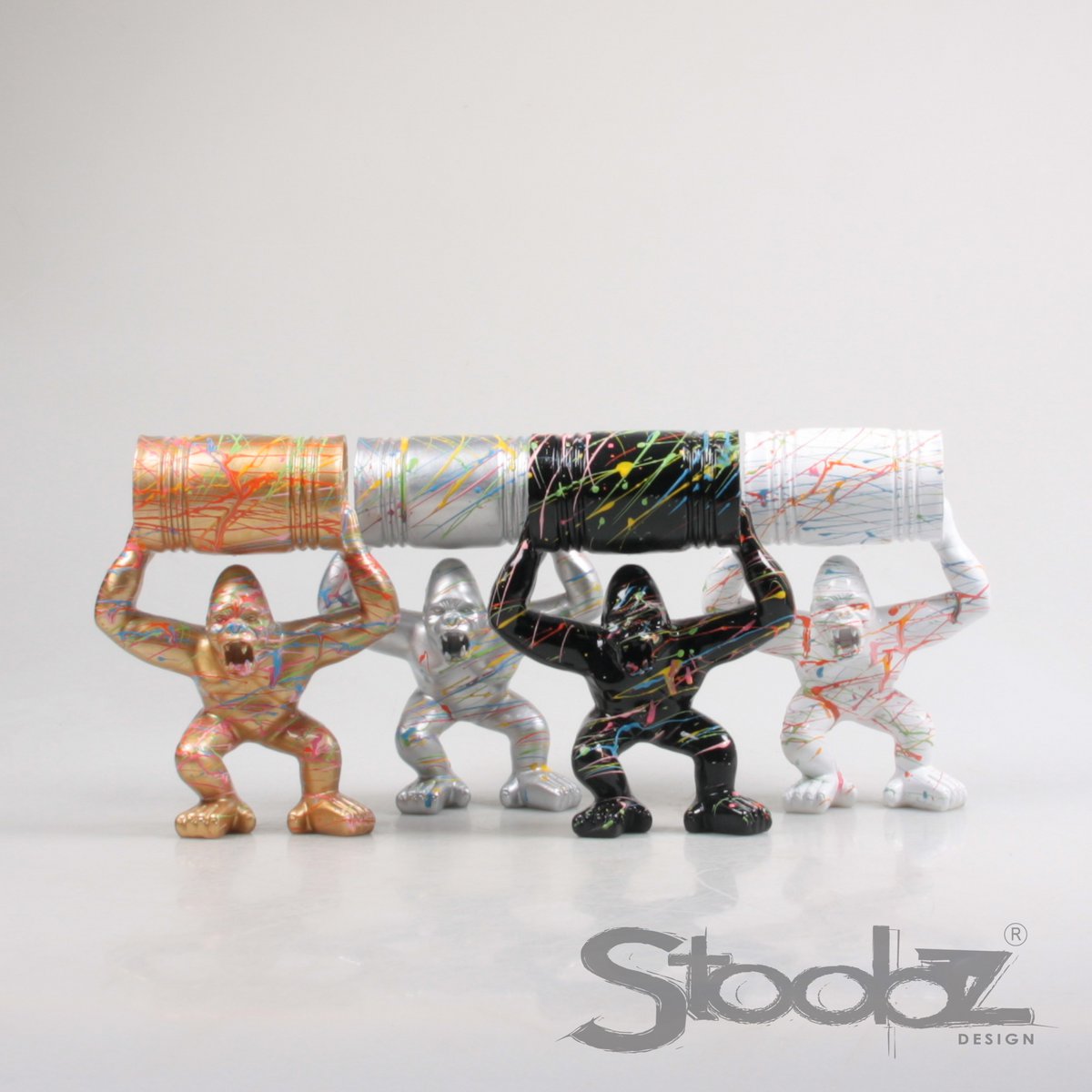 Gorille m / olivat stoobz 4 cul z / w / z / g pulvérisation 21 cm