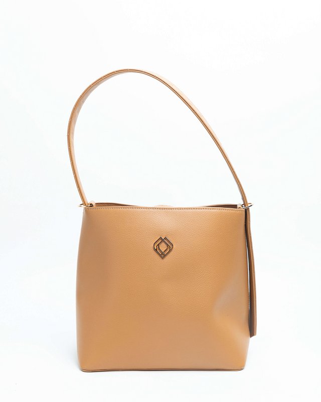 Bucket Bag Nila Apple Leather Camel