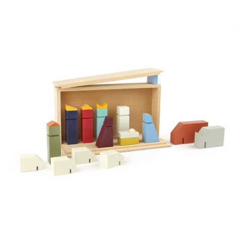 Modern Wooden Nativity Scene - Floris Hovers - IKONIC