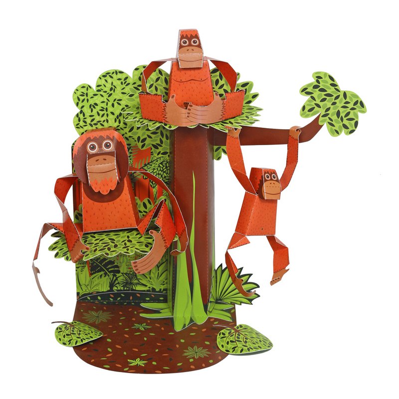Orangutans Paper Toy