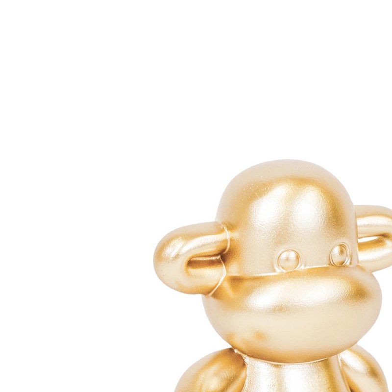 Ornament - Affenfigur 'The Legend'- Polyresin - Gold - 11x7x19cm