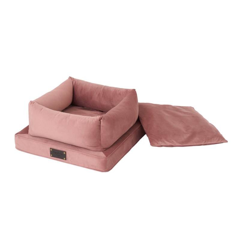 "Nero" tana per un cane e un gatto del marchio di cuccioli soffici, colore rosa sporco, materiale velluto, fatto a mano!