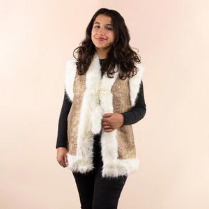 Afghanische Weste Veerle Taupe