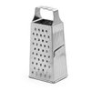Square grater made of stainless steel with attached blade