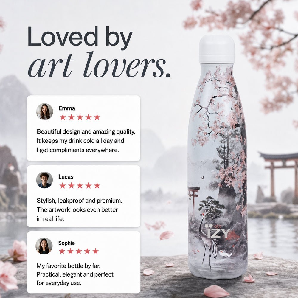 Izy Thermos Flasche - Sakura Dreams - 500 ml to -go isolierte Wasserflaschen
