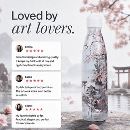 IZY Thermos Bottle - Sakura Dreams - 500ML To-Go Insulated Water Bottles