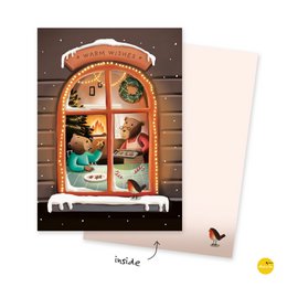 Tarjeta de Navidad - ventana de invierno
