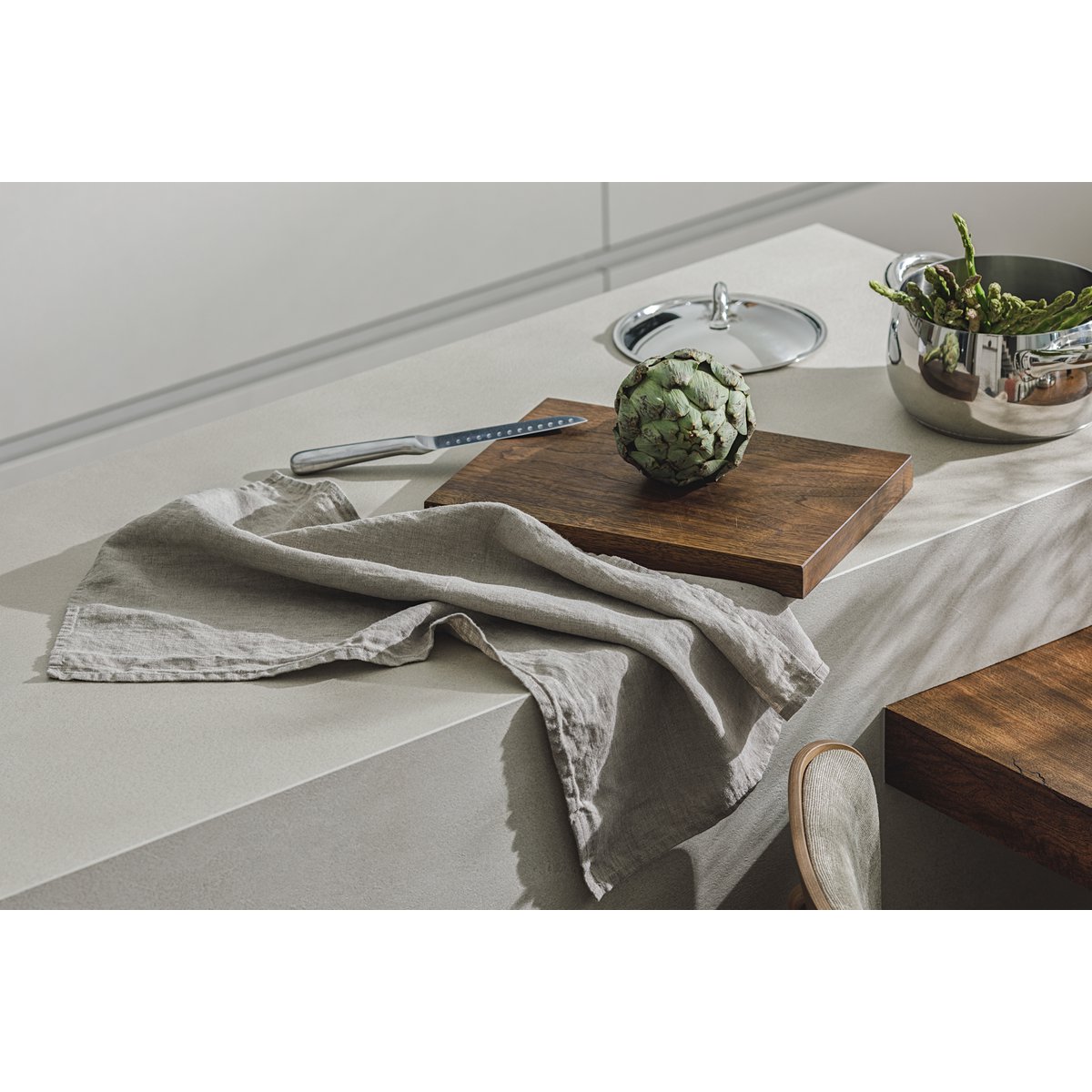Paño de cocina (paños de cocina) / Natural, 100% lino