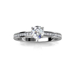 Bague Elise - Argente et Cristal