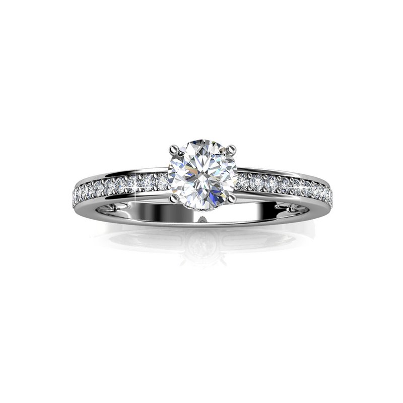 Bague Elise - Argenté et Cristal