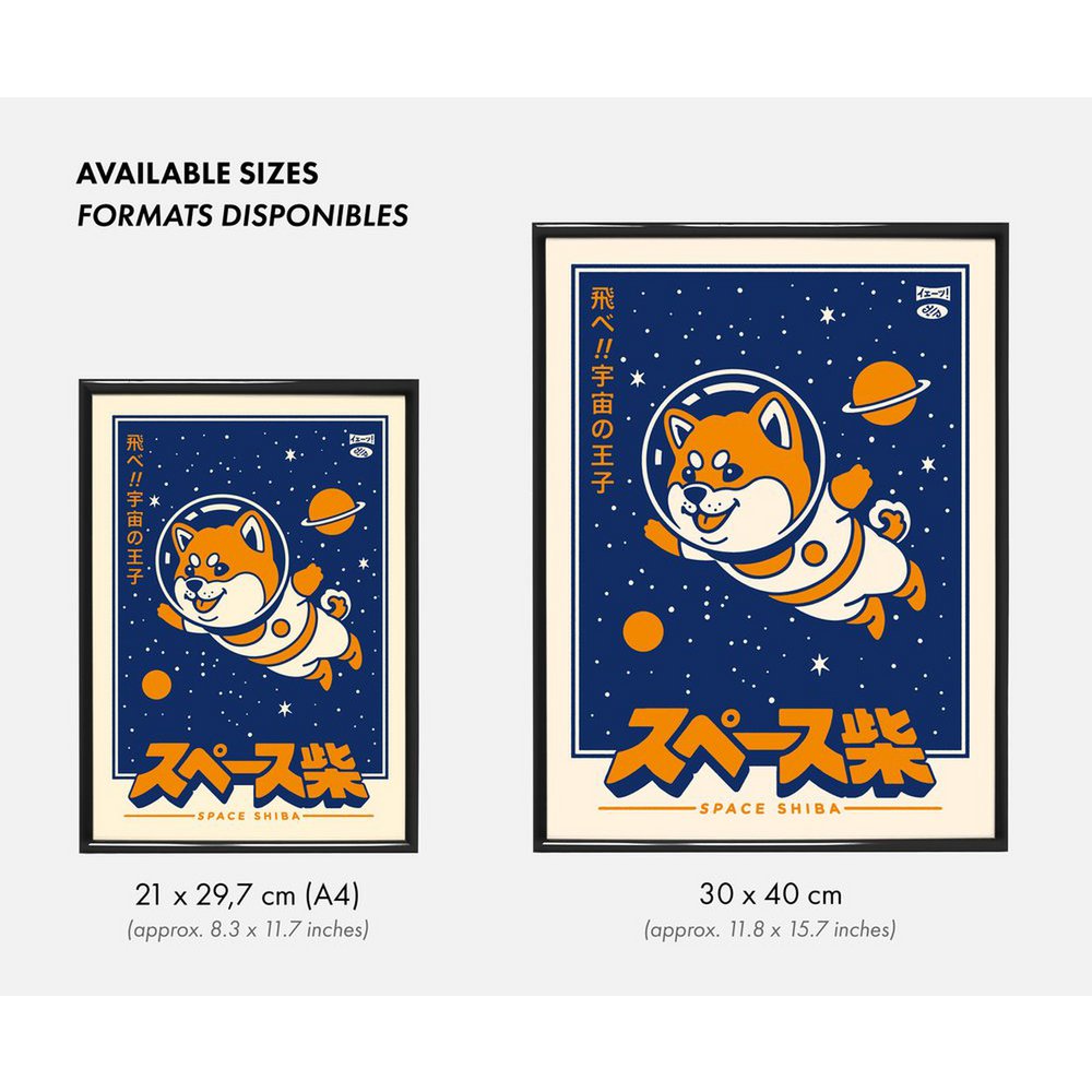 Impresión "Space Shiba" - Formato 30x40cm OU A4