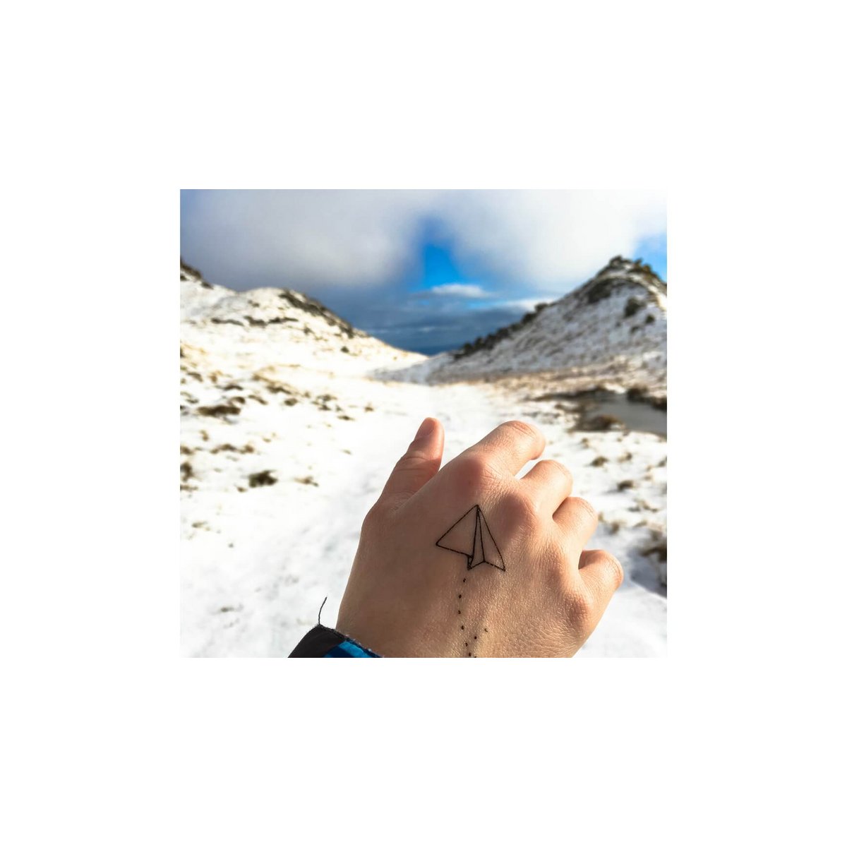 Temporary tattoo: paper plane