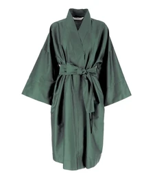 Albornoz kimono de satén Solid Royal Green