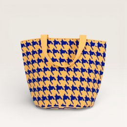 Houndstooth Round Tote Bag | Medianoche