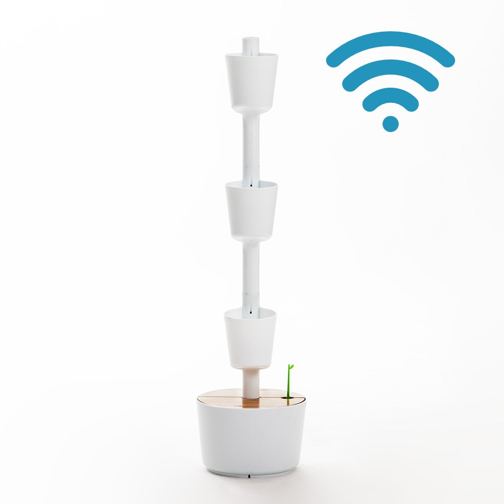 WIFI jardinera vertical autorriego 3 macetas