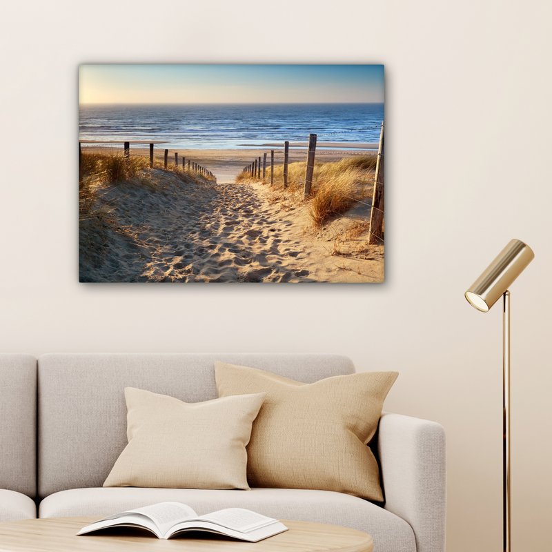 Canvas Maleri - Wall Decoration - Beach - Sea - The Holland - Dunes - Sun