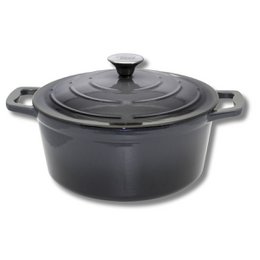 Casseruola classica in ghisa smaltata grigia 26 cm 4,5 L Elo