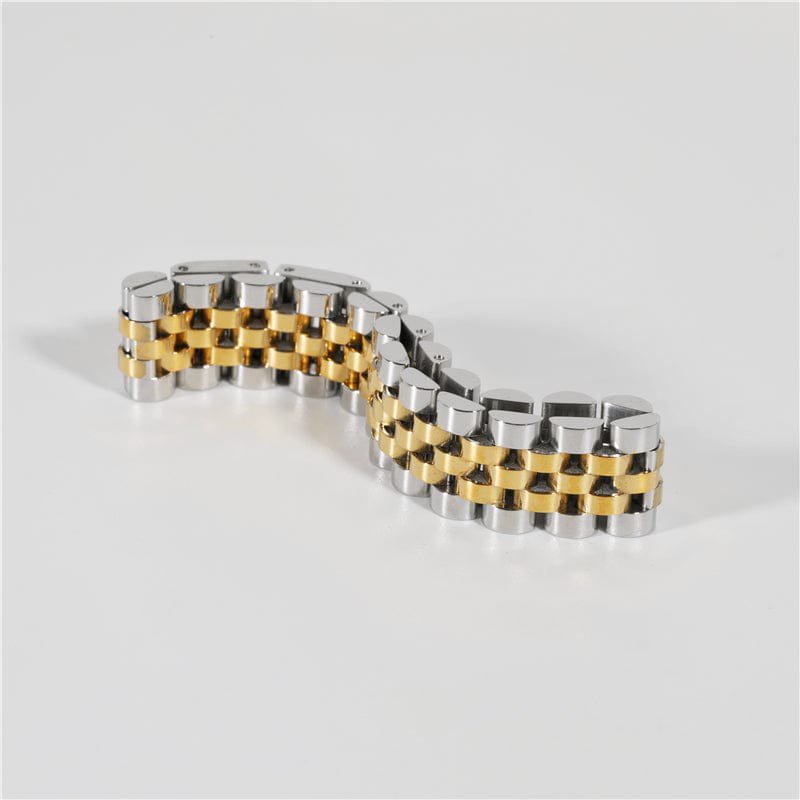 Yura - Woven Gold Silver Watch Chain Bracelet