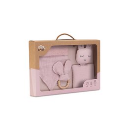 SET DOUDOU + BANDANA + TEETHER - MOD. OSO - DARK PINK