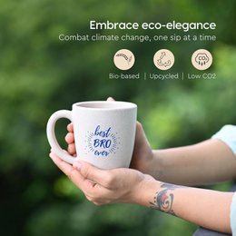 Ecofy Earth- Friendly Best bro Ever Gift | Set of 1 | 300 ml | Gift Item for Brother | Birthday Gift for Brother | Birthday Gift for Men Coffee Mug | Made with Rice Husk| Sand Castle TUV Certified