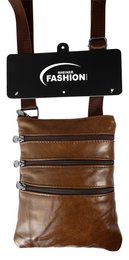 Genuine leather shoulder bag, unisex