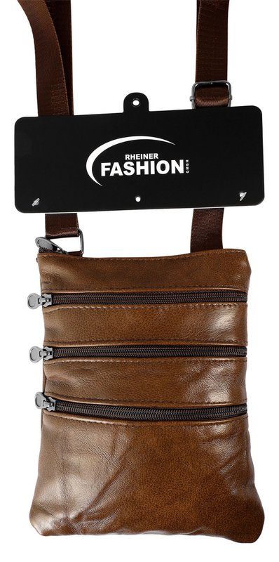 Genuine leather shoulder bag, unisex
