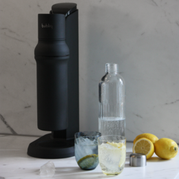 Matte black bubliq glass carbonator - Sparkling water maker 