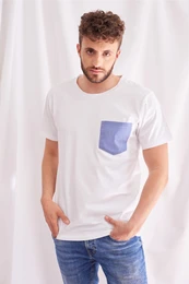 T-shirt poche à rayures