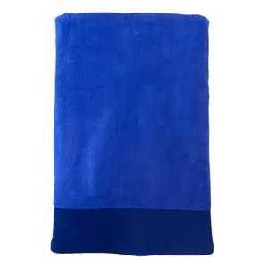 Plain velvet bath towel Shady royal blue 90x160