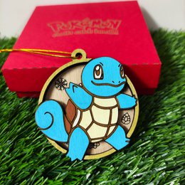 Set of 6 Wooden Pokémon Christmas Ornaments, Colorful Geek Gift, Xmas Tree Ornaments, Home Decor, Eco-Friendly Christmas Decoration