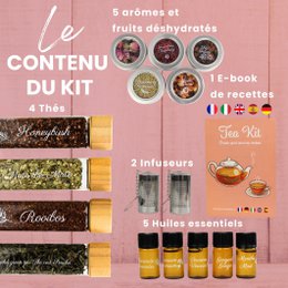 L&G® Tesæt Infusionsforberedelse og smagning - Gaveideer - Original gør-det-selv te-gaveæske - Jul, fødselsdag - Fremstillet i Frankrig - Kvalitetsingredienser og tilbehør