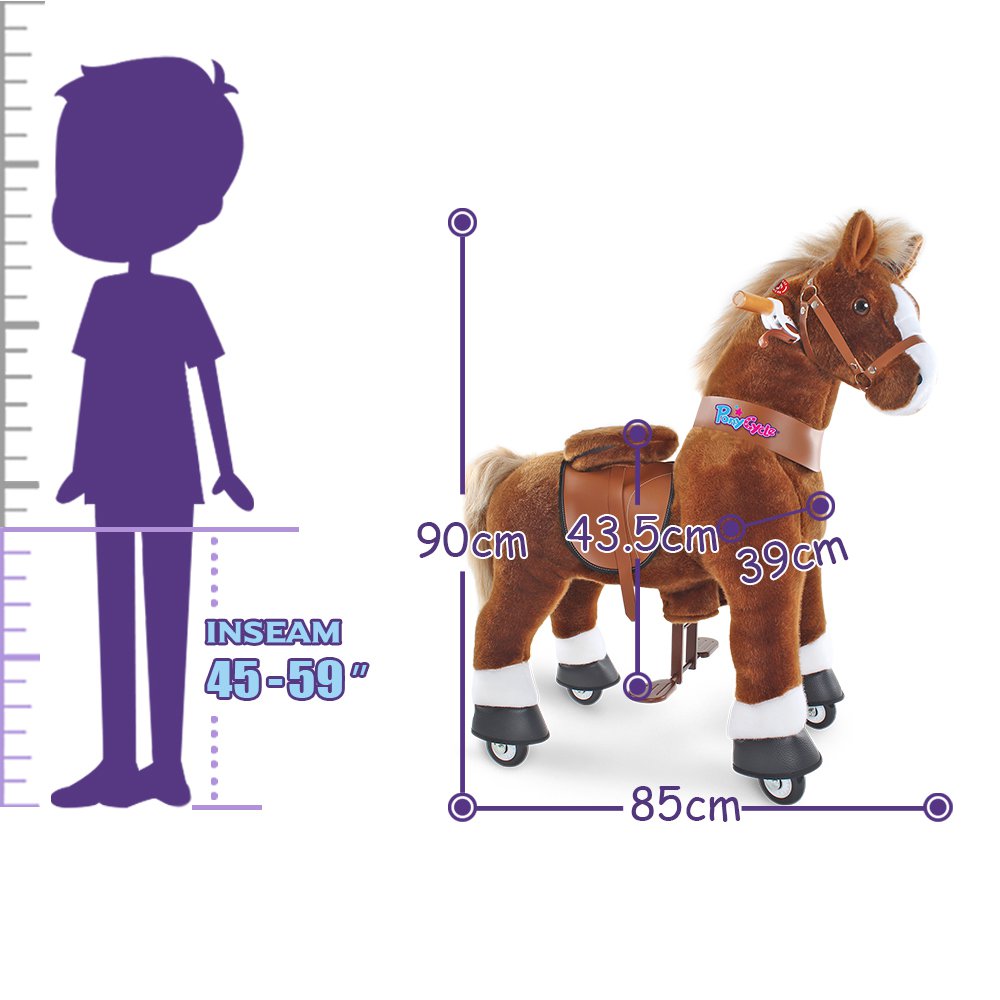 PonyCycle Official Classic ride on toy model U horse with brake and sound- birthday gift