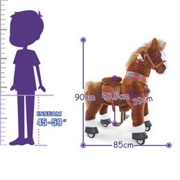 PonyCycle Offizielles klassisches Reittier-Spielzeugmodell U-Pferd mit Bremse und Sound – Geburtstagsgeschenk