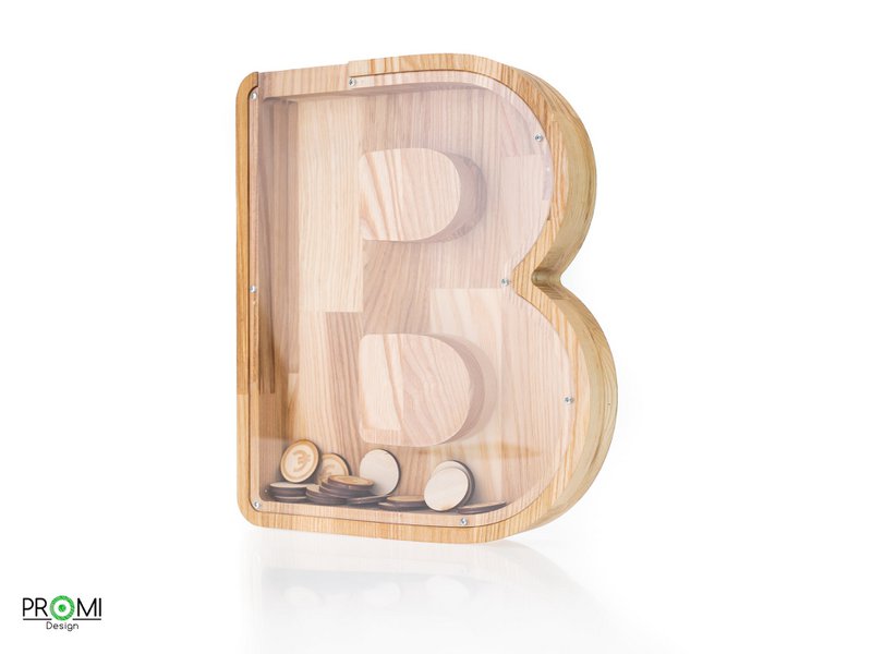 Große hölzerne Sparschwein, Brief Sparschwein, Brief Münzbox, Holz Brief Sparschwein, PiggyBank