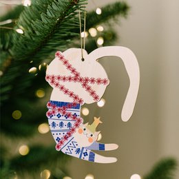 Legesyg kat på en kæde Juletræ hængende dekoration