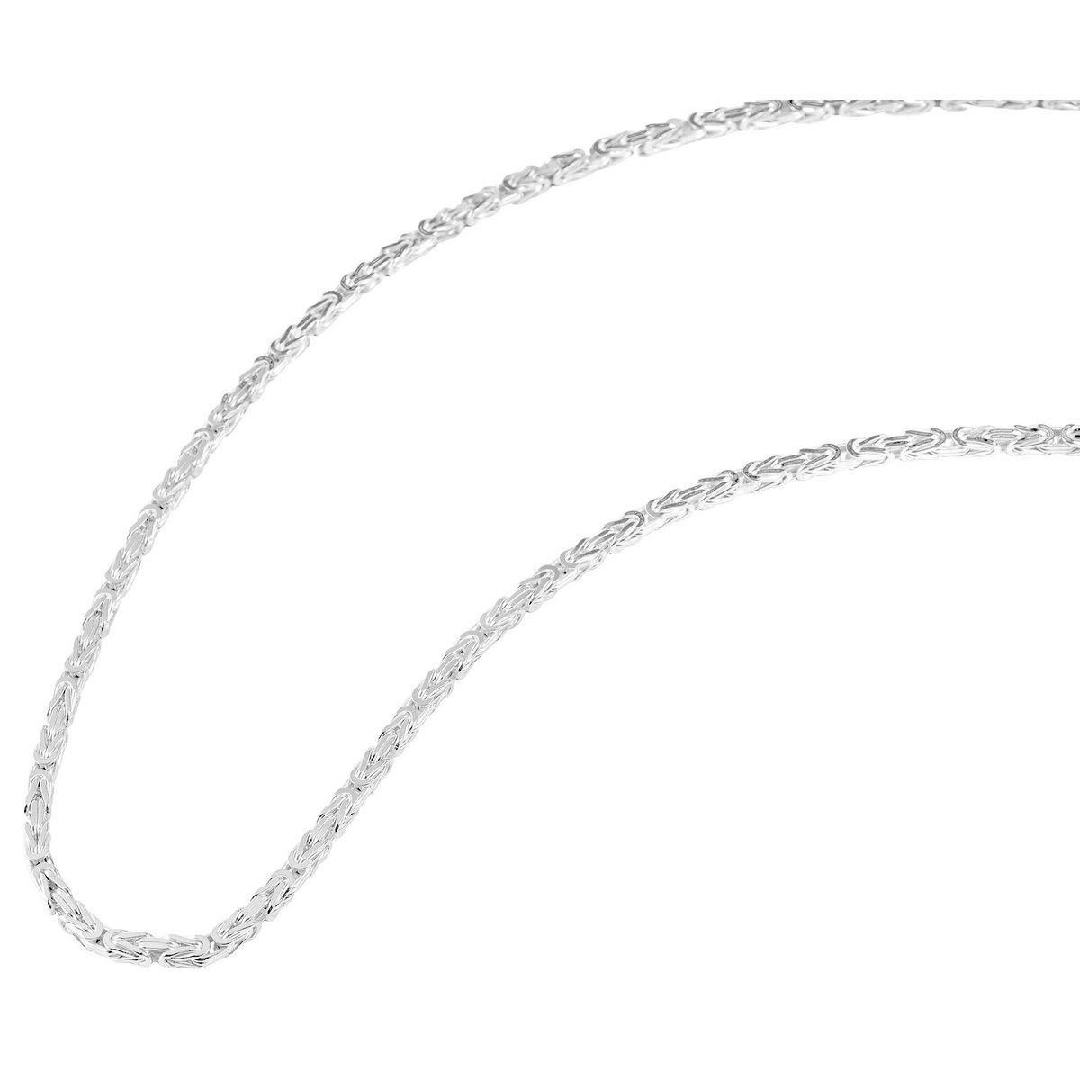 "Kilian" 925/- vero argento, catena del re, bianco, 60 cm/4 mm
