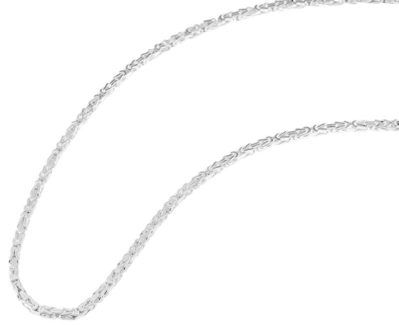 "Kilian" 925/- vero argento, catena del re, bianco, 60 cm/4 mm