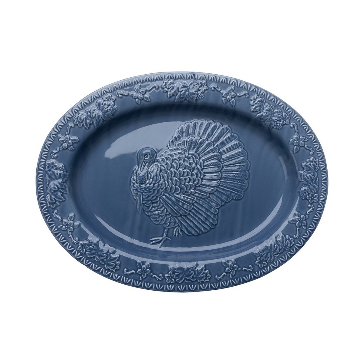 Ovale Schüssel Truthahn 48x36x4cm Denim