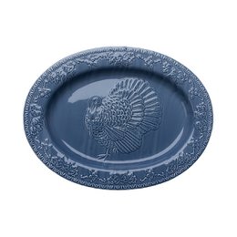 Bol ovale dinde 48x36x4cm Denim
