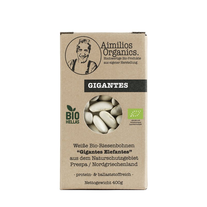 Organic Gigantes dried (white organic giant beans) 400g