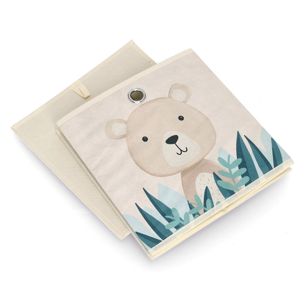 Storage box "Bear", fleece, beige