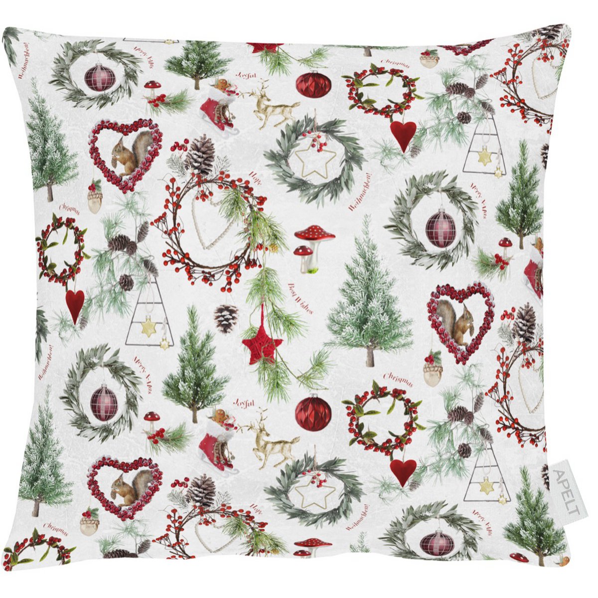 9528 cushion cover white / green / red - 40X40