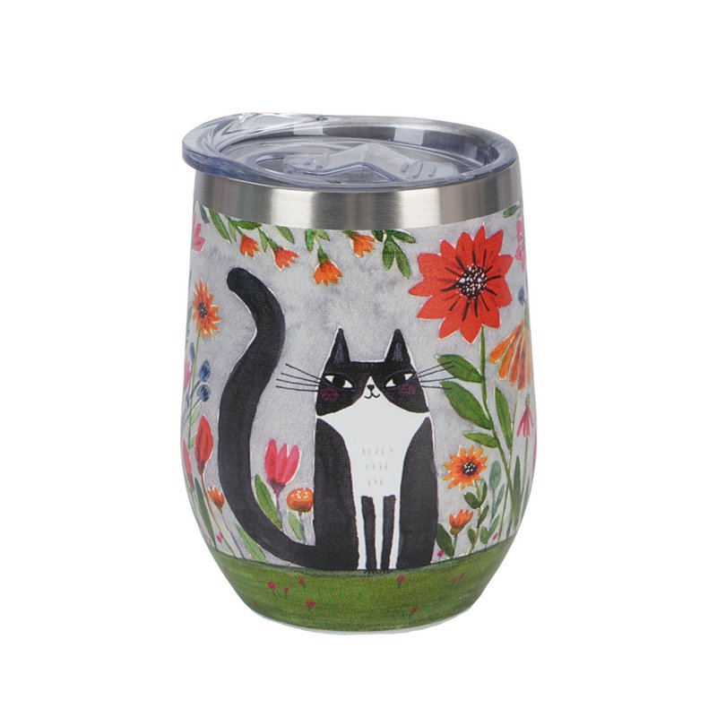 DUO CATS Thermal Mug 330ml, MEADOW, giftbox