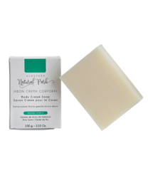 Vitamin E-infused body cream soap bar with a smooth, creamy texture and moisturizing properties.