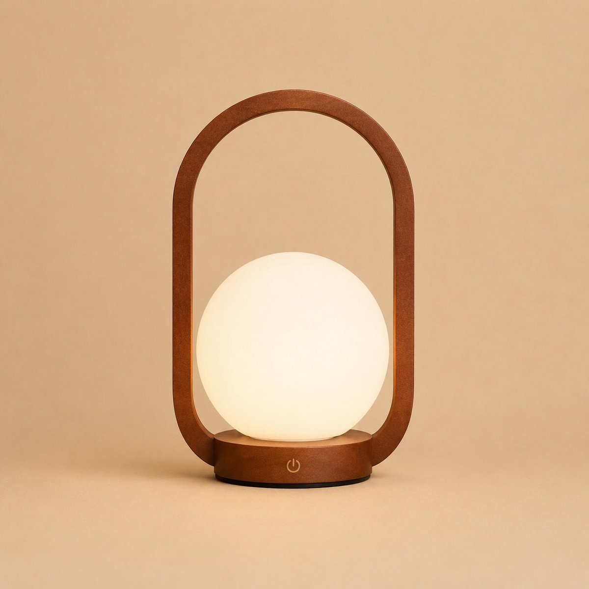 Skye Chestnut Brown Wooden Cordless Lamp