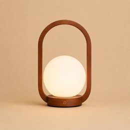 Lampada senza fili in legno marrone castagna Skye