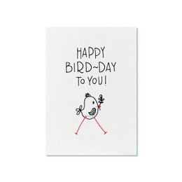 Ansichtkaart | Happy Bird-day