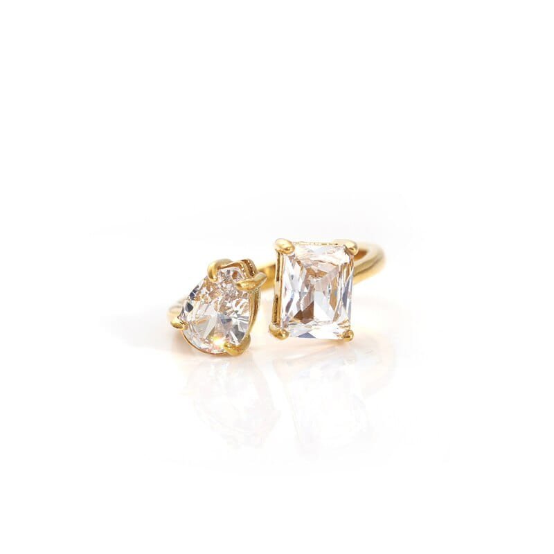 Helena - Pæreformet forlovelsesring vintage